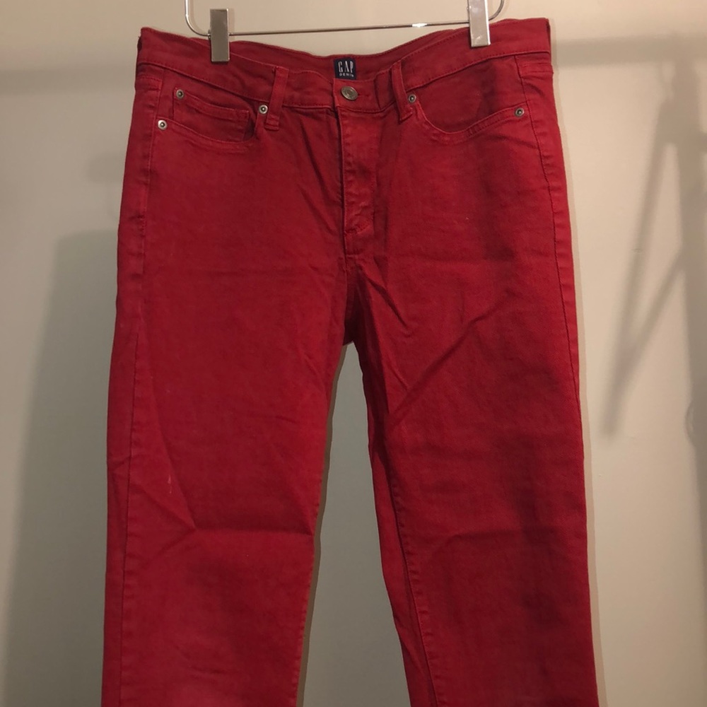 Red gap jeans